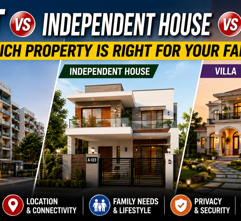 Flat vs Independent House vs Villa: Which Property Is Right for Your Family?