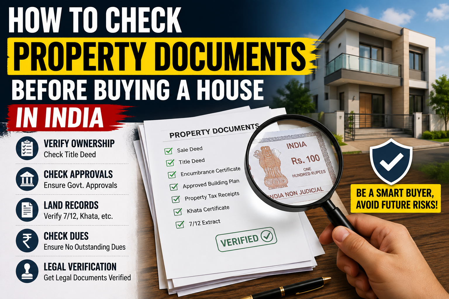 How to check property documents before buying a house in India