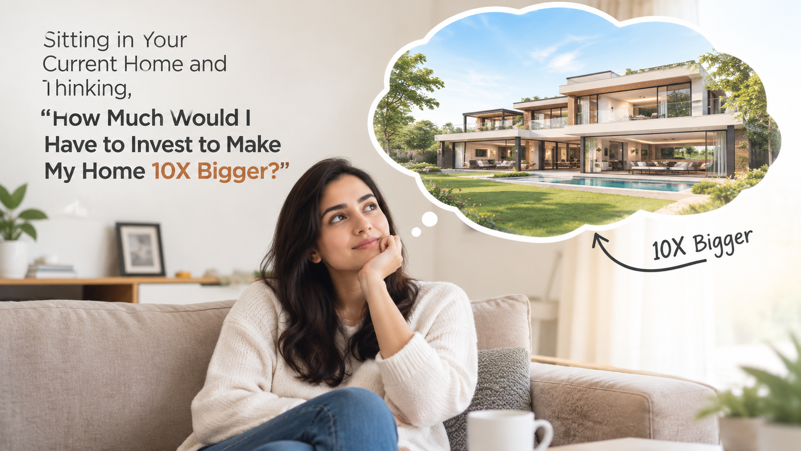 Sitting in Your Current Home and Thinking, “How Much Would I Have to Invest to Make My Home 10X Bigger?”